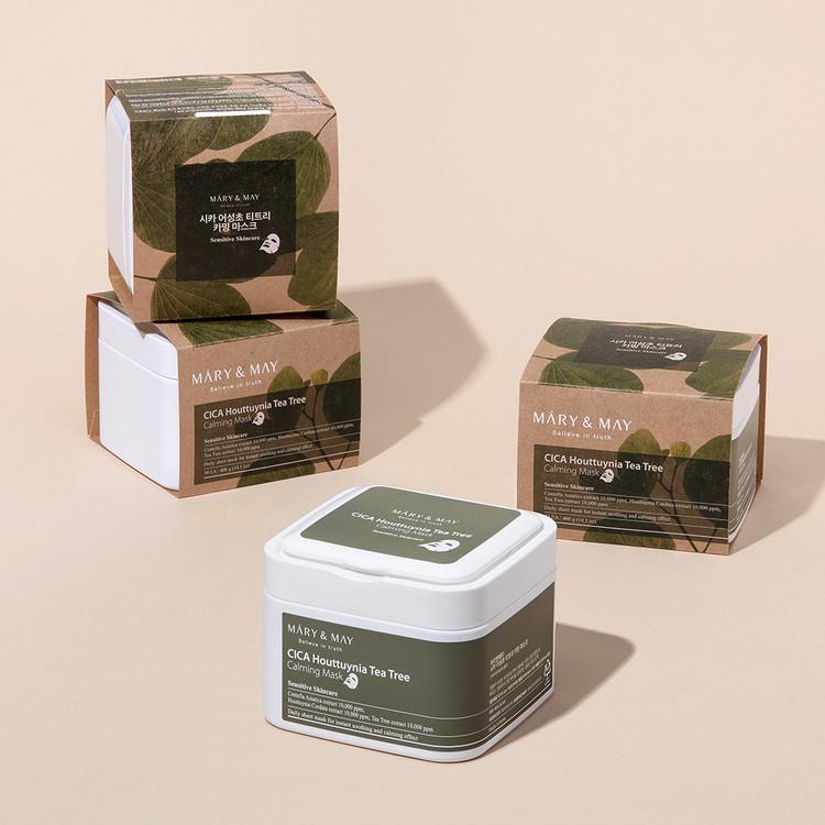 [Mary&May] CICA Houttuynia Tea Tree Calming Mask 30ea/400g