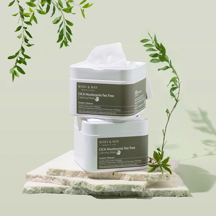 [Mary&May] CICA Houttuynia Tea Tree Calming Mask 30ea/400g