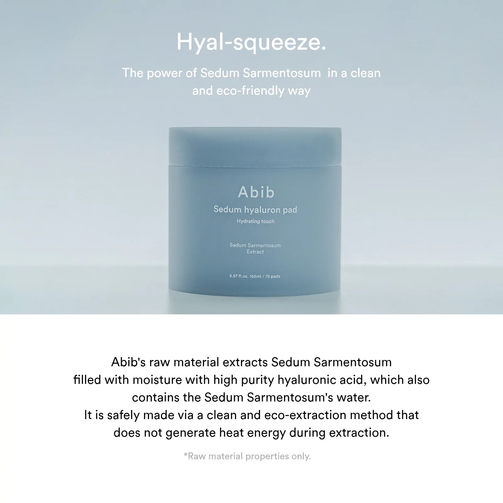 Sedum hyaluron pad Hydrating touch - 165ml. 75 pads