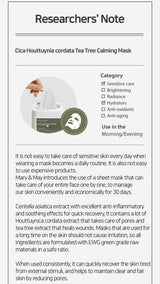 [Mary&May] CICA Houttuynia Tea Tree Calming Mask 30ea/400g