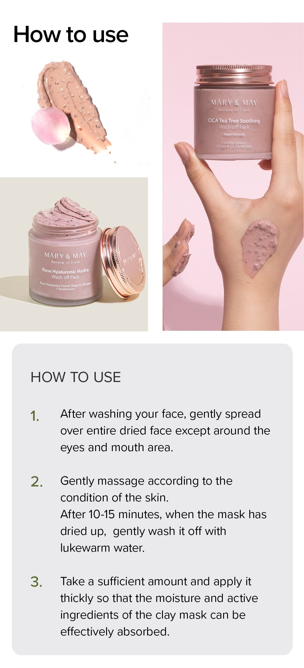 Rose Hyaluronic Hydra Wash Off Pack 125g