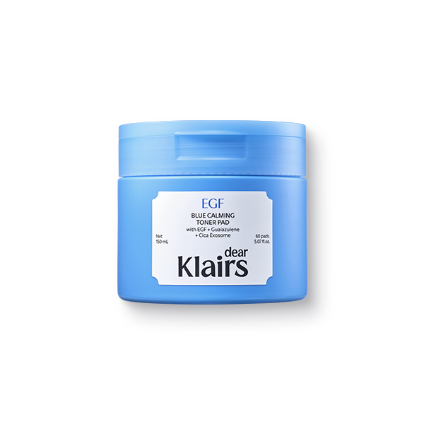 [Dear,Klairs] Disco de Tónico Calmante EGF Azul 150ml 60Discos