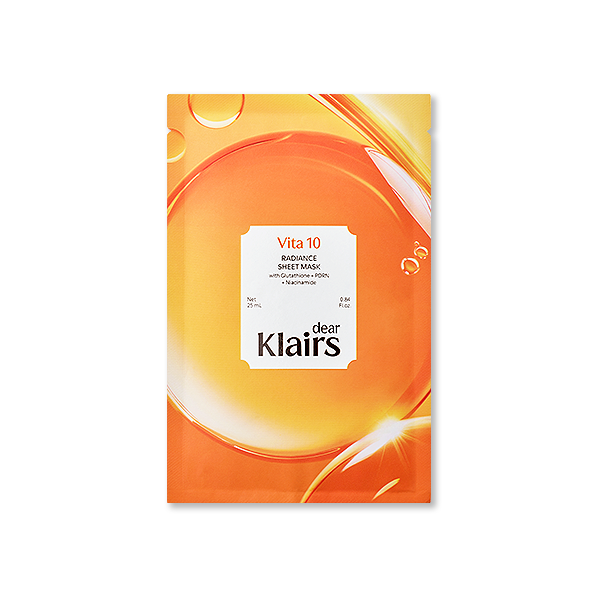 [Dear,Klairs] Mascarilla de tela Vita 10 Radiance 5unidades